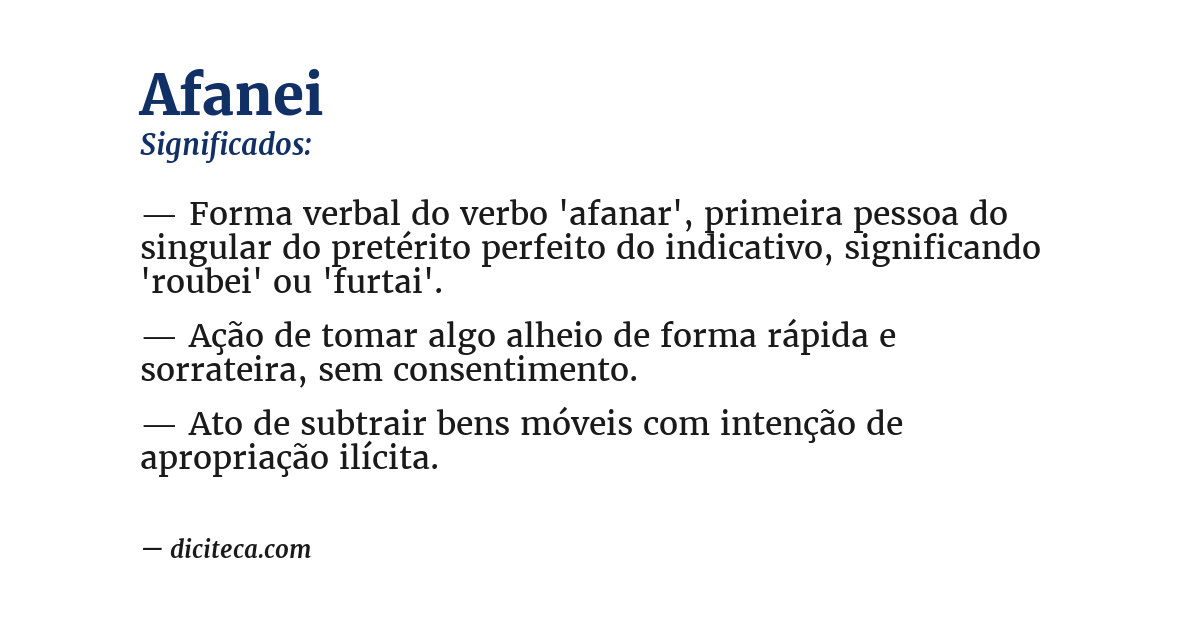 Significado de afanei