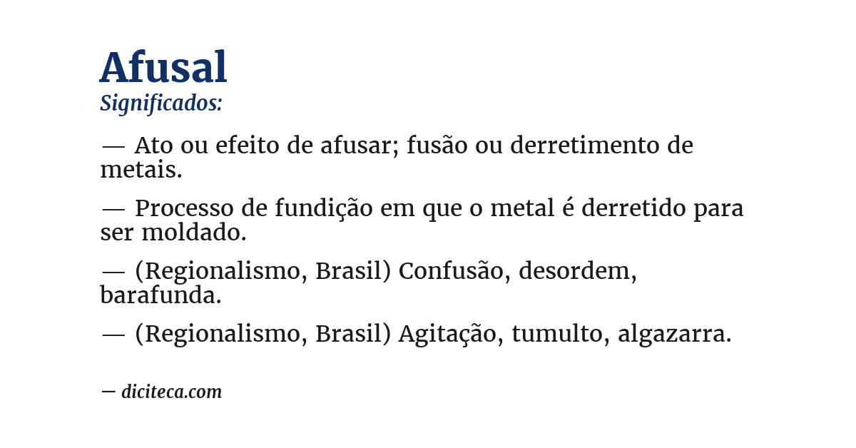 Significado de afusal