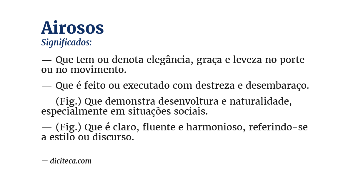 Significado de airosos