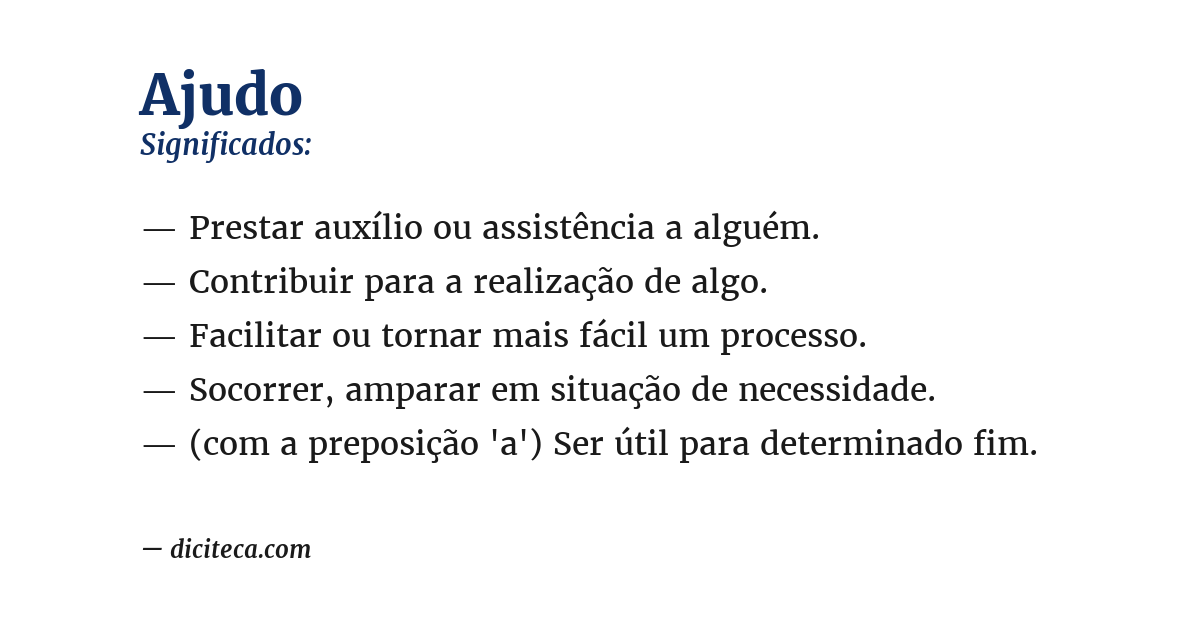 Significado de ajudo