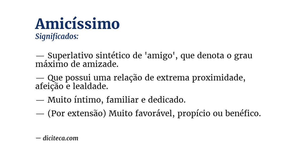 Significado de amicíssimo