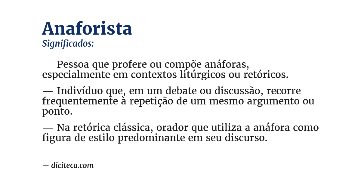 Significado de anaforista
