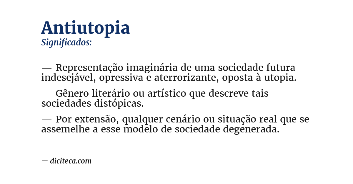 Significado de antiutopia