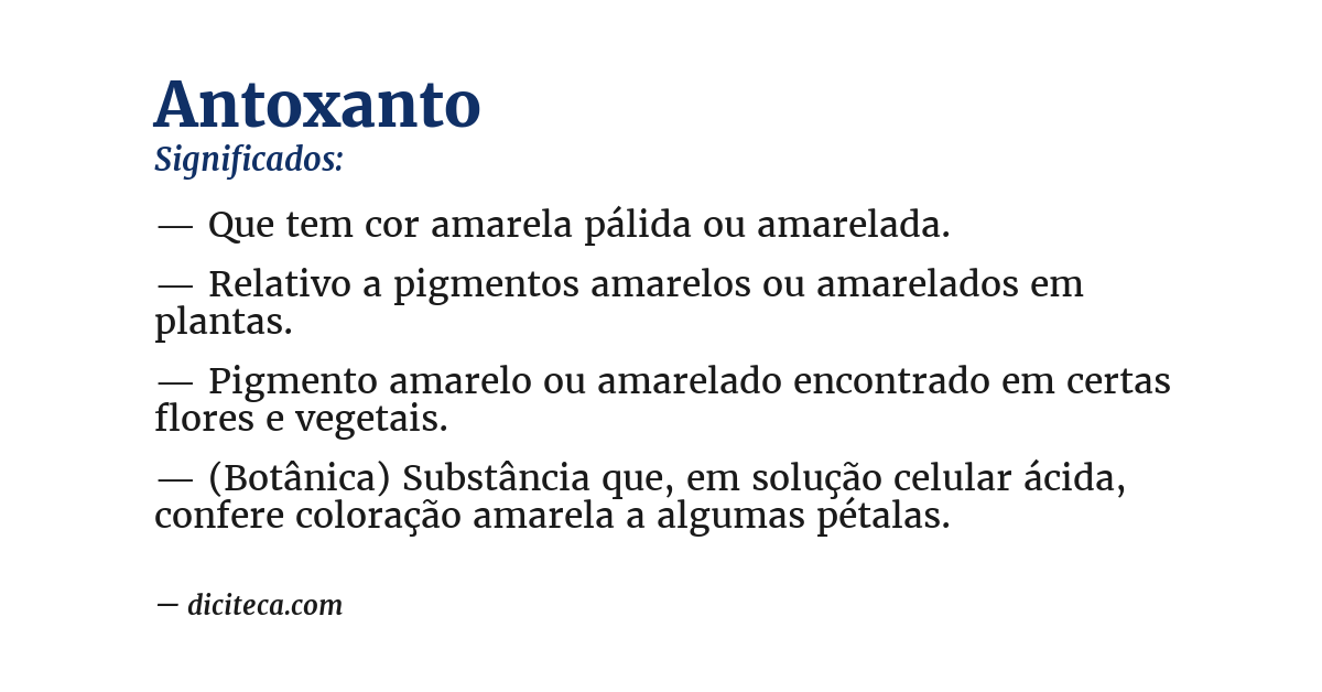 Significado de antoxanto