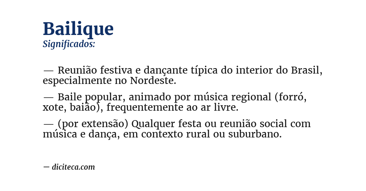 Significado de bailique