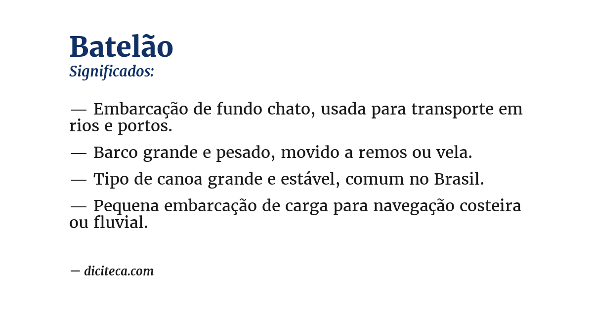 Significado de batelão