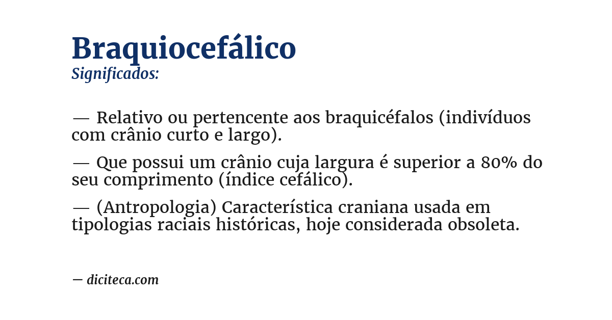 Significado de braquiocefálico