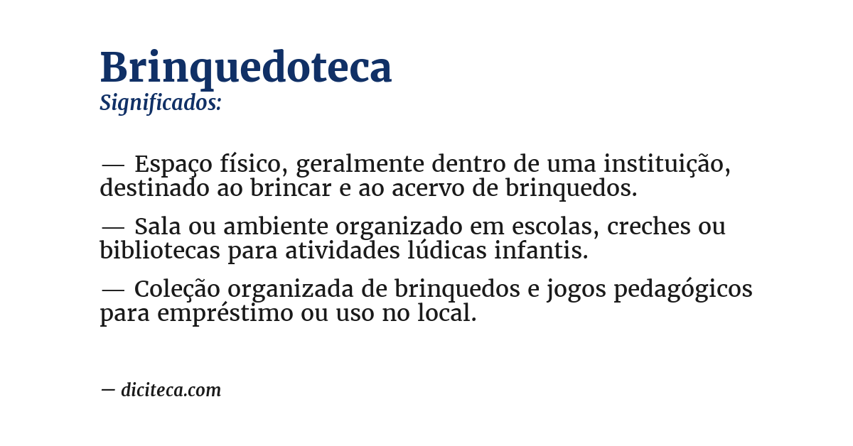 Significado de brinquedoteca
