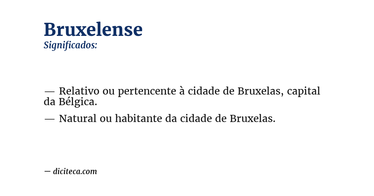 Significado de bruxelense