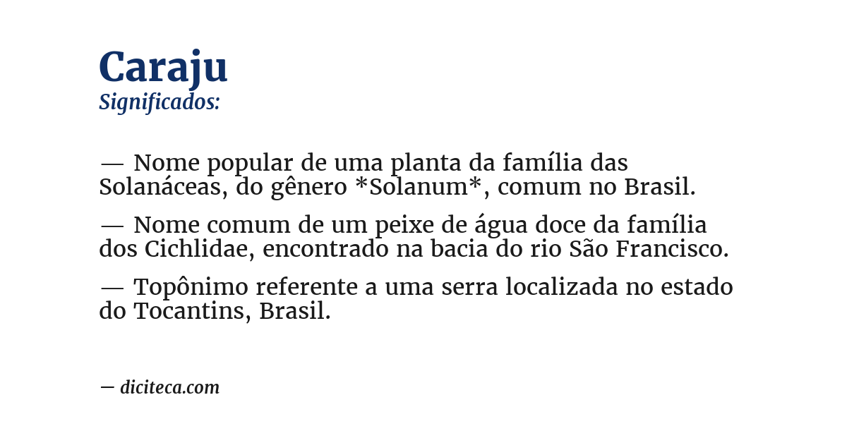 Significado de caraju