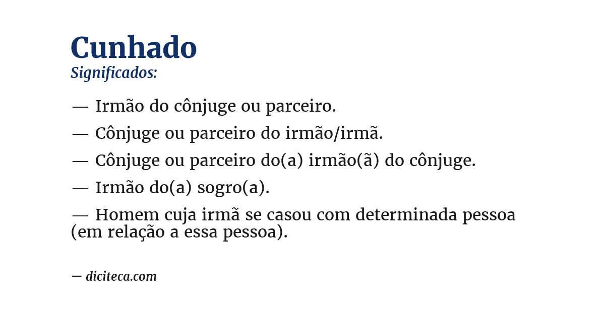 Significado de cunhado