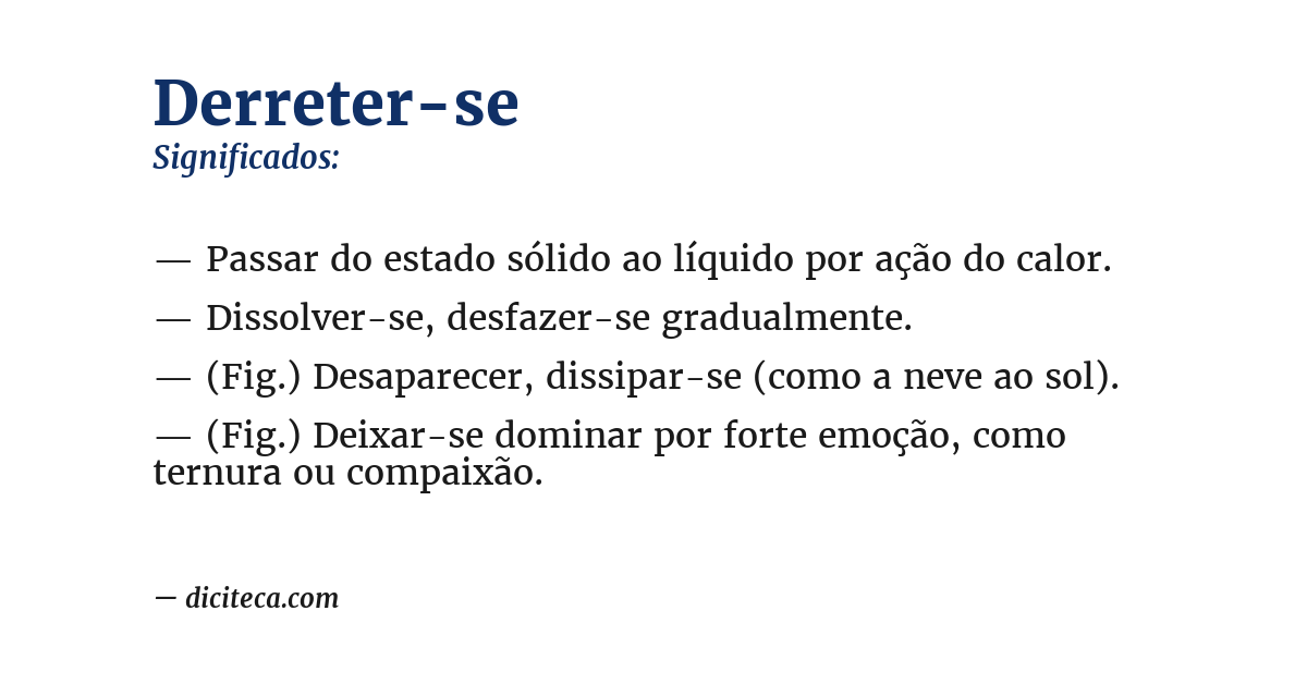 Significado de derreter-se