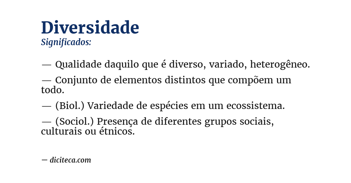 Significado de diversidade