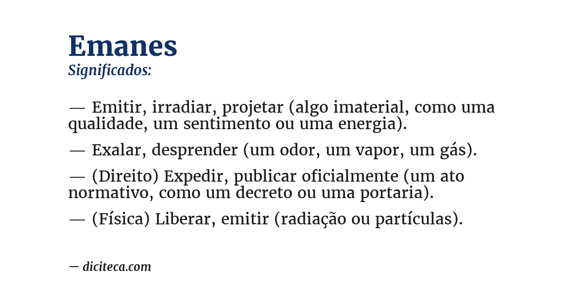 Significado de emanes