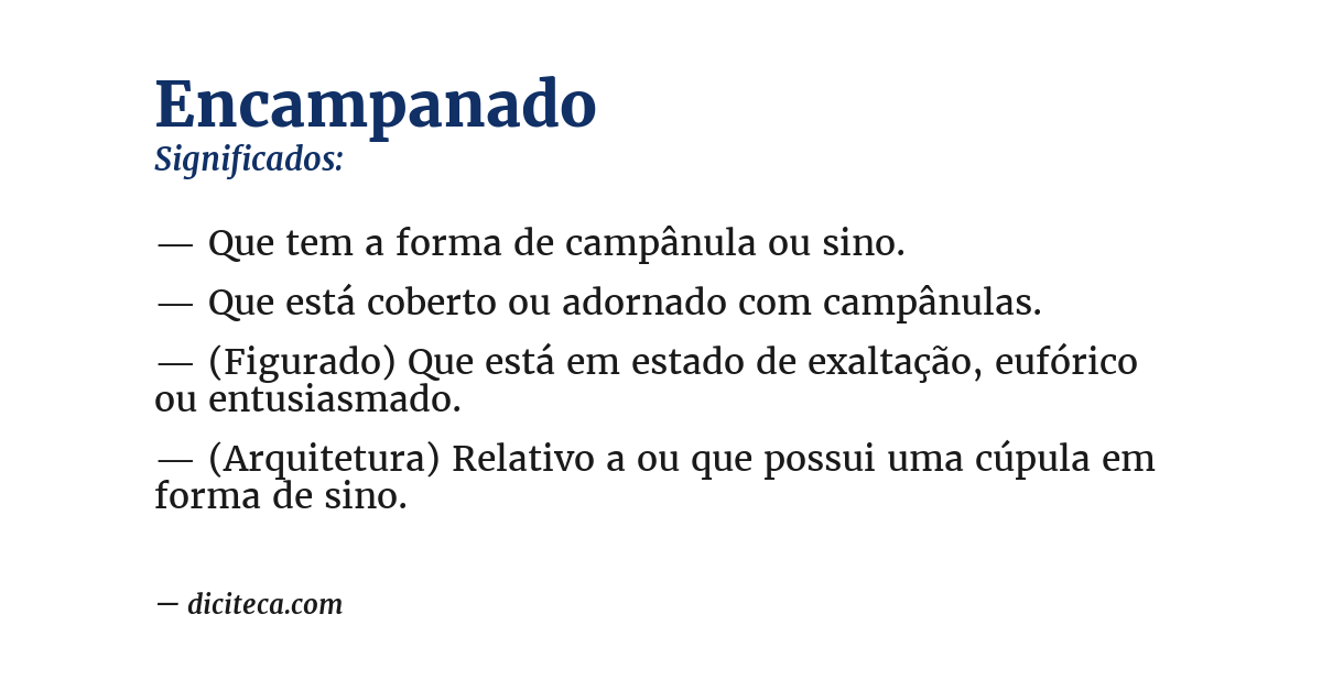 Significado de encampanado