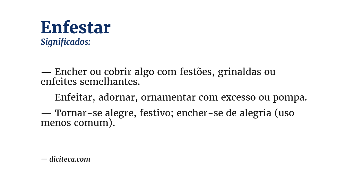 Significado de enfestar