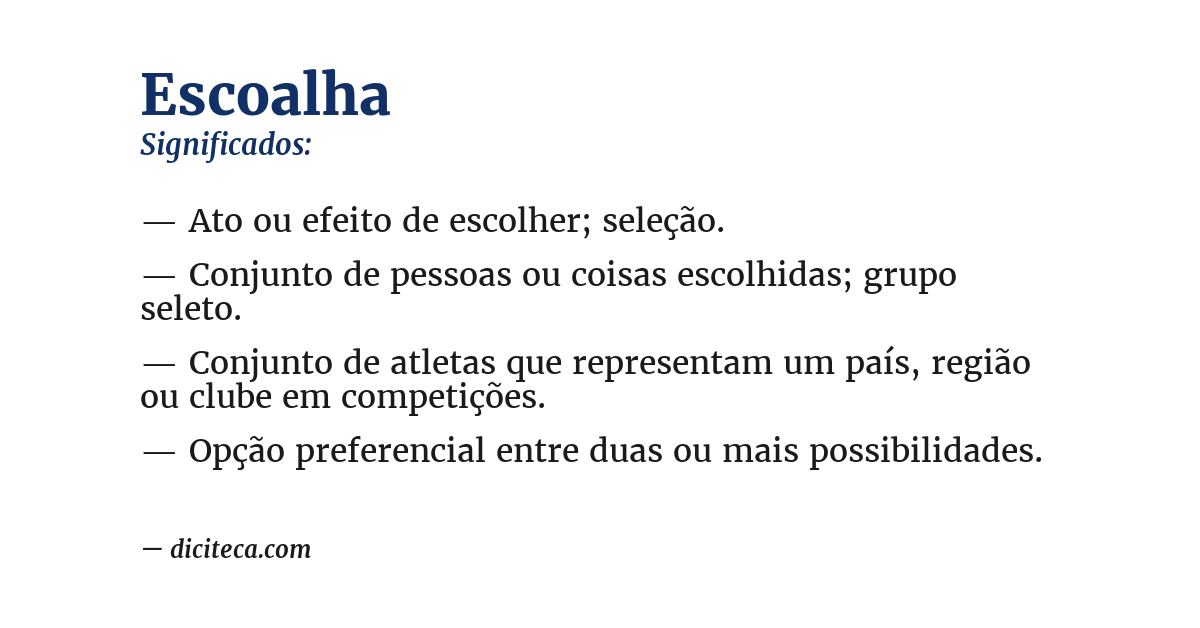 Significado de escoalha