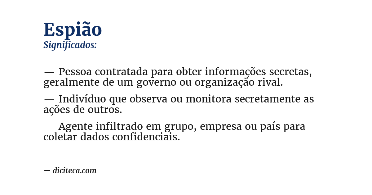 Significado de espião