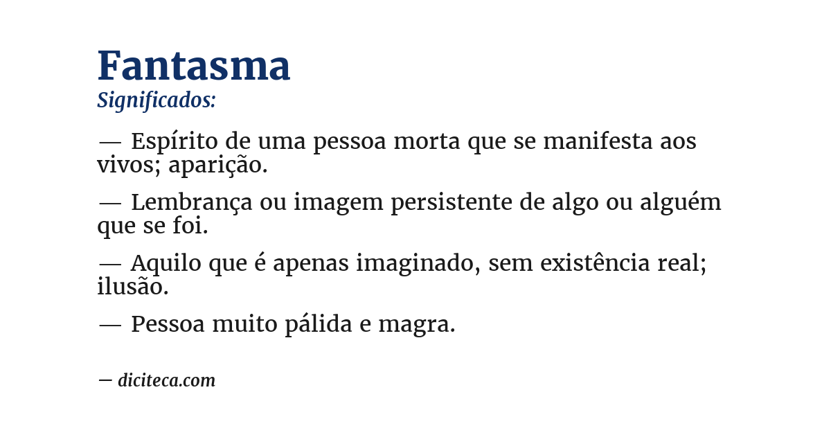 Significado de fantasma