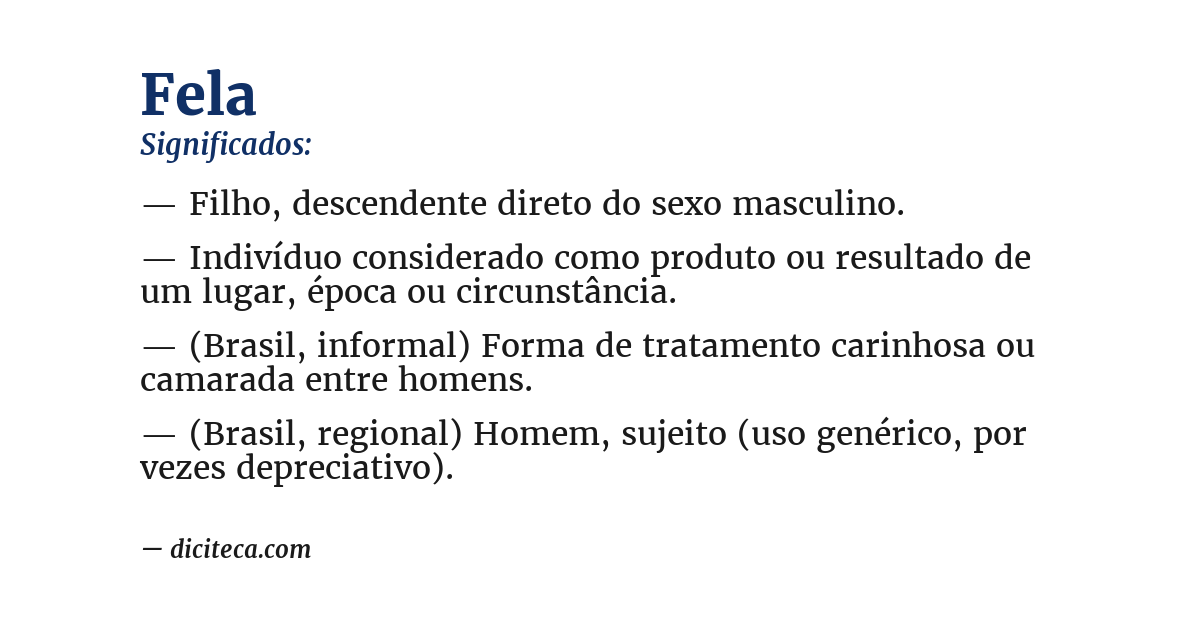 Significado de fela