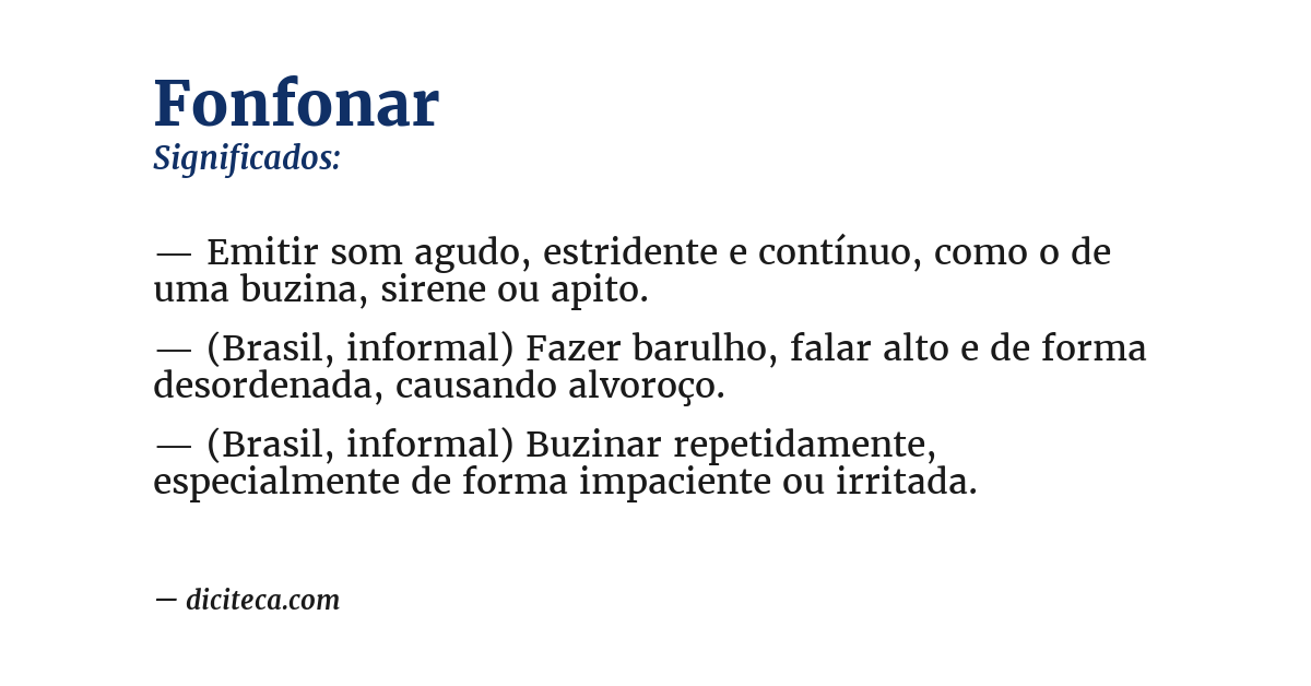 Significado de fonfonar