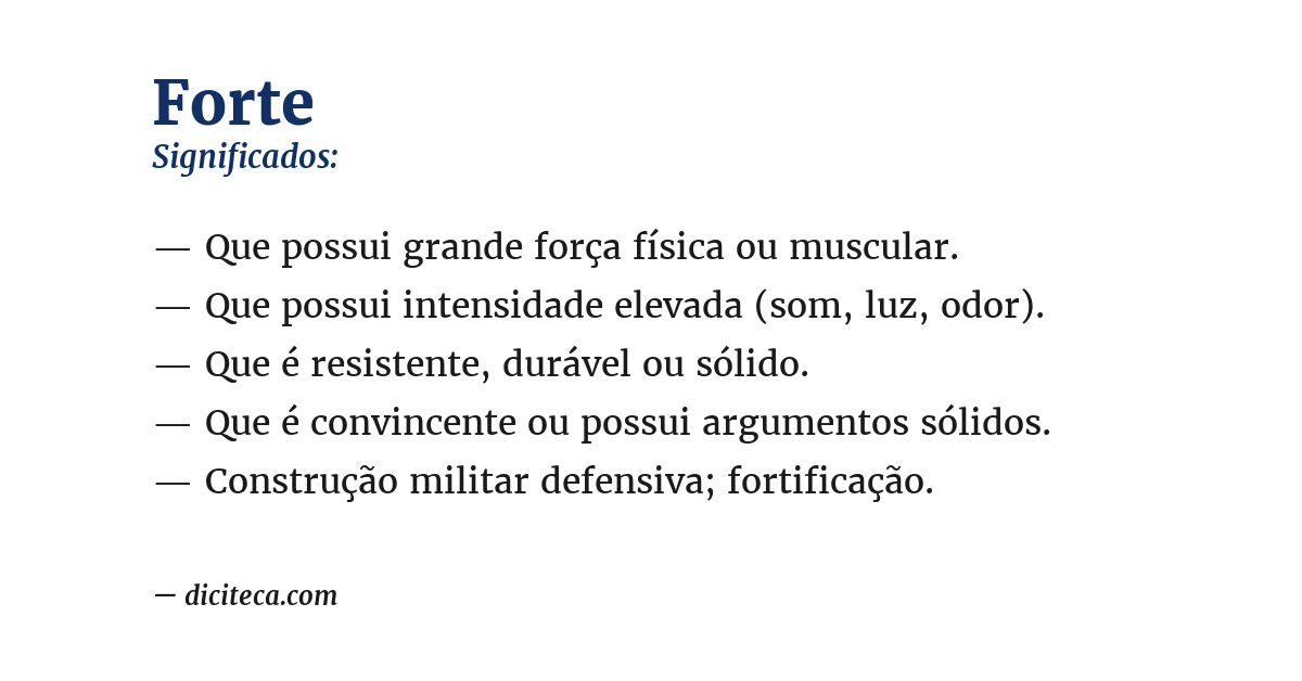 Significado de forte