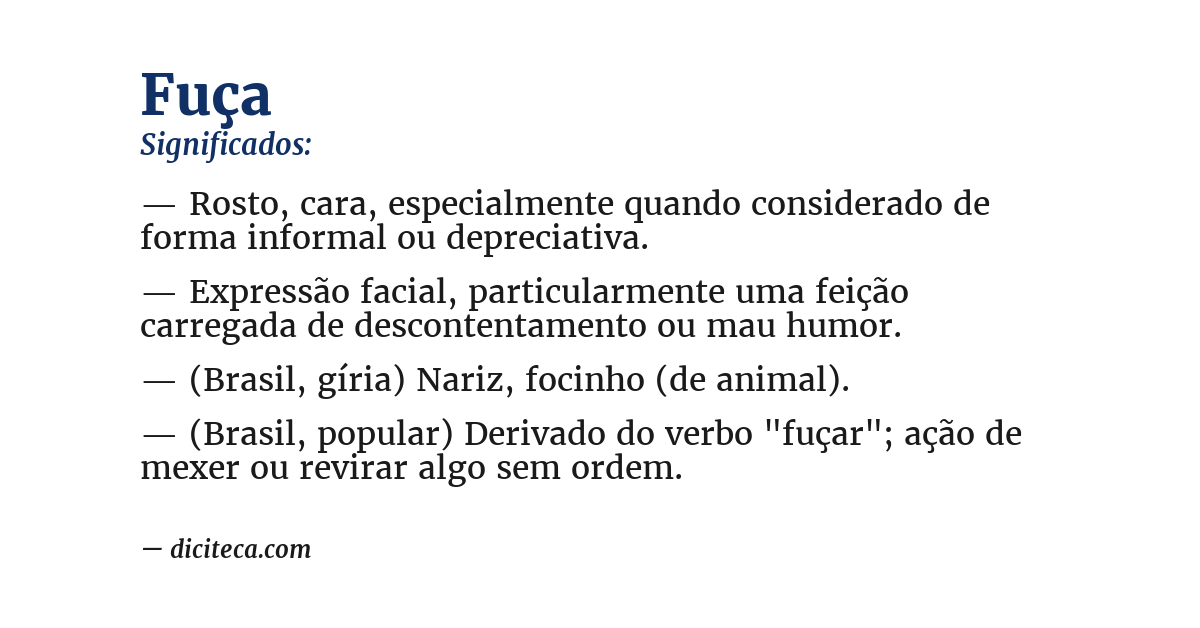 Significado de fuça