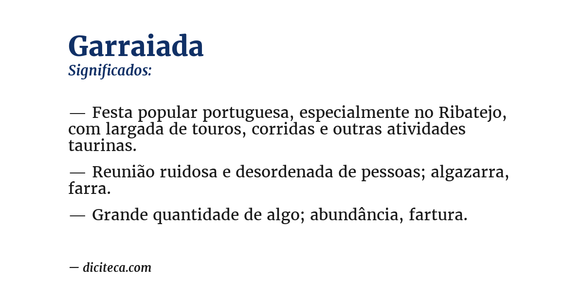Significado de garraiada
