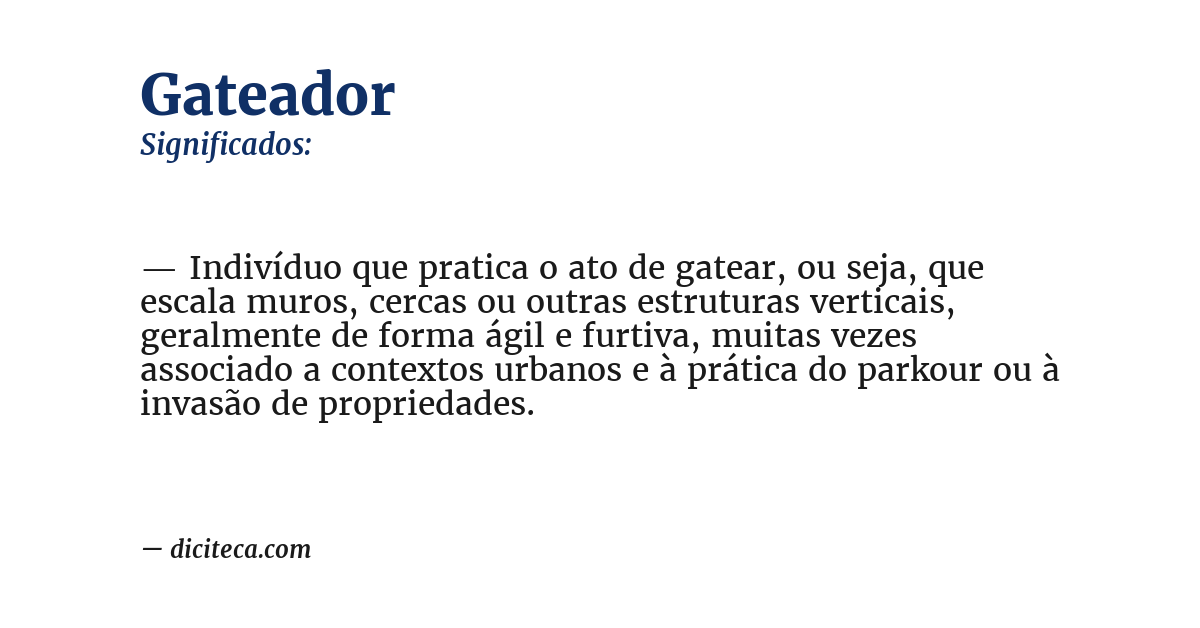 Significado de gateador