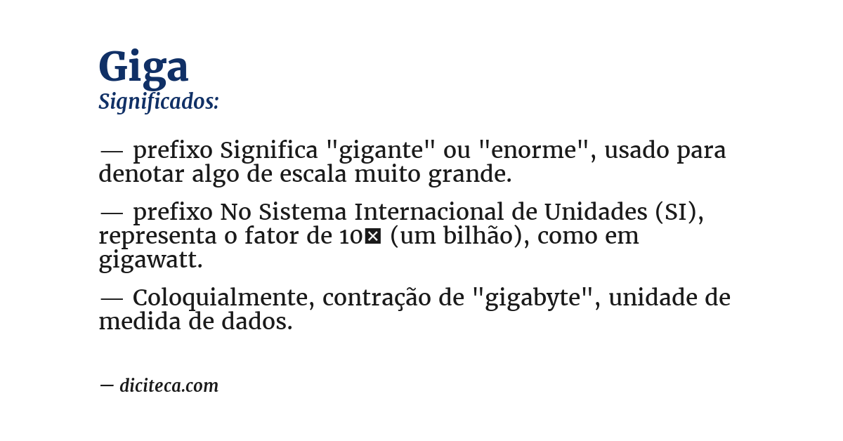 Significado de giga
