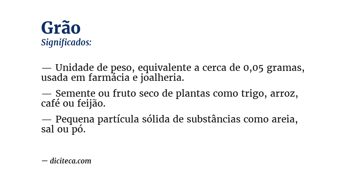 Significado de grão
