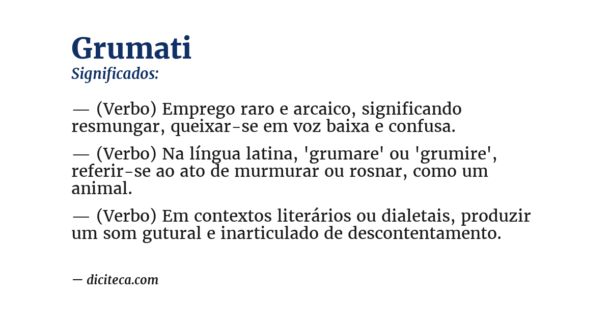 Significado de grumati