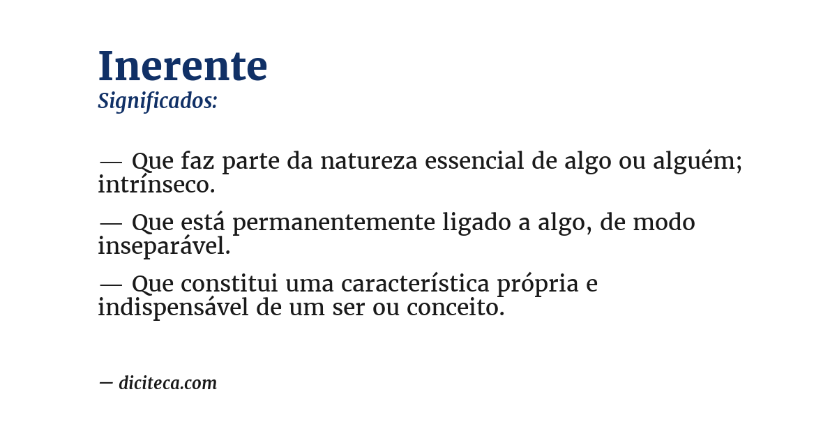 Significado de inerente