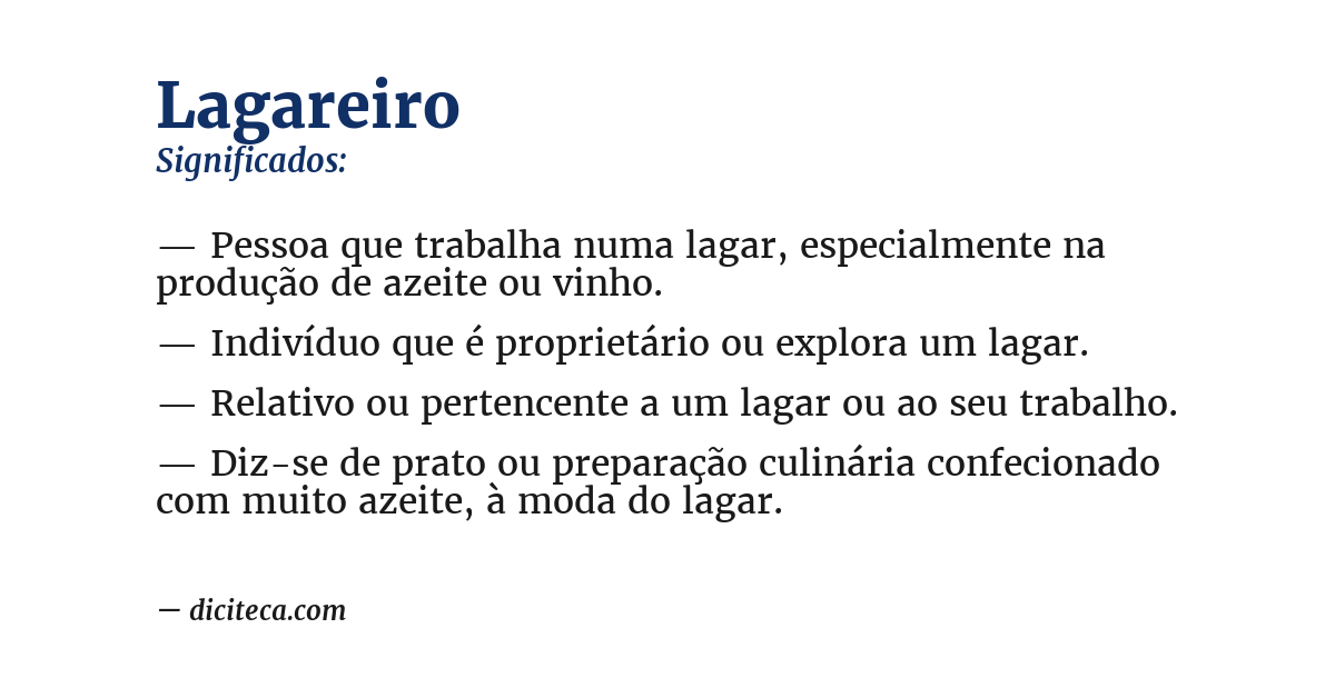 Significado de lagareiro