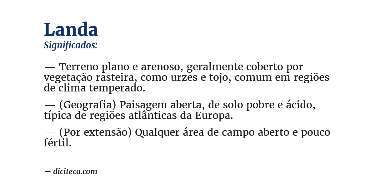 Significado de landa