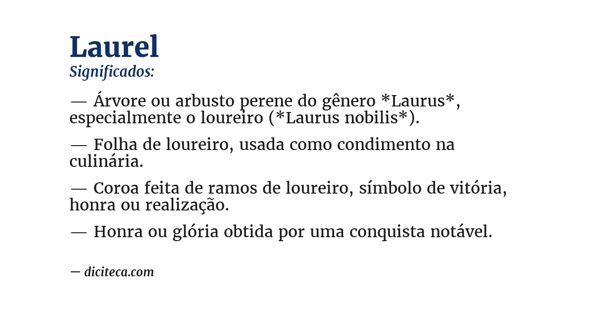 Significado de laurel