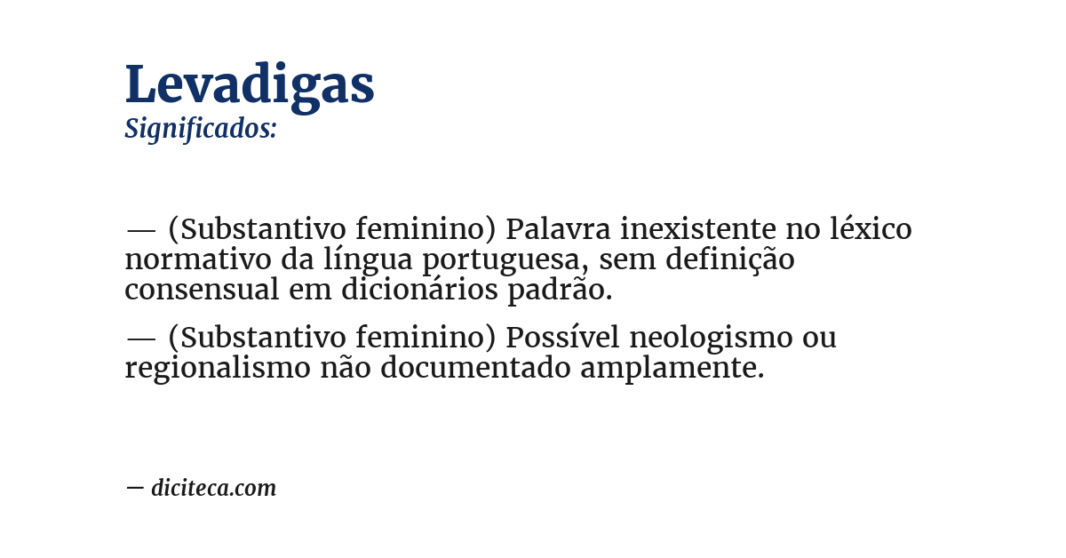 Significado de levadigas