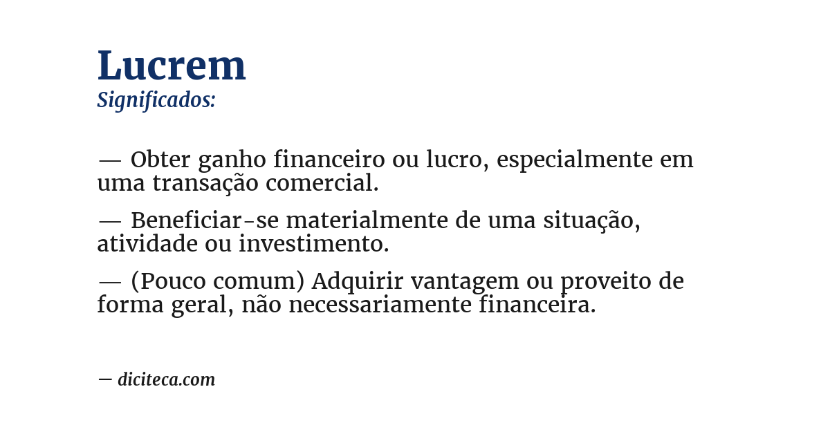 Significado de lucrem