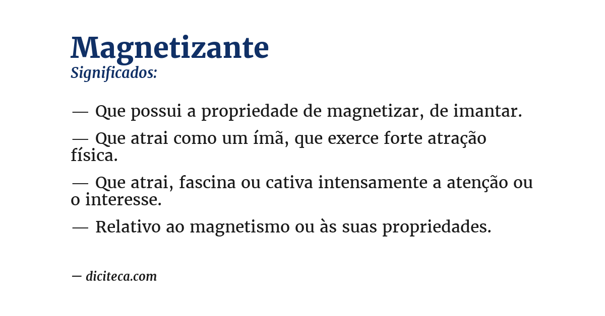 Significado de magnetizante