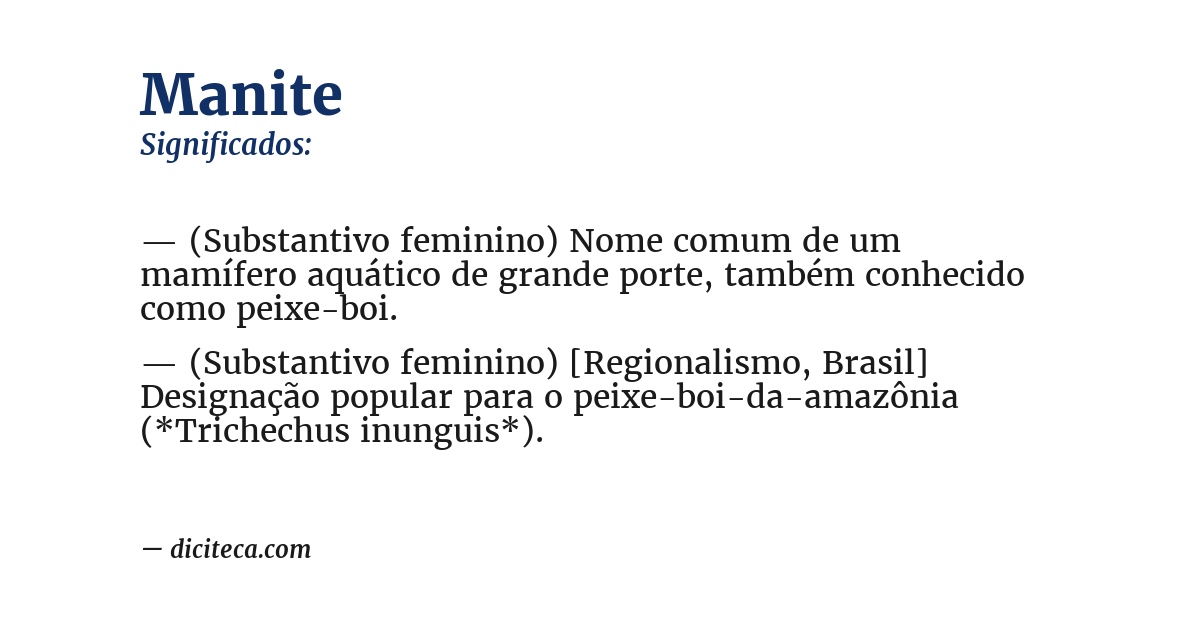 Significado de manite