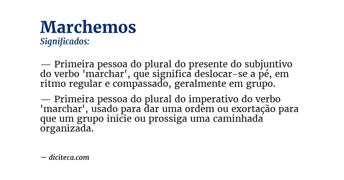 Significado de marchemos