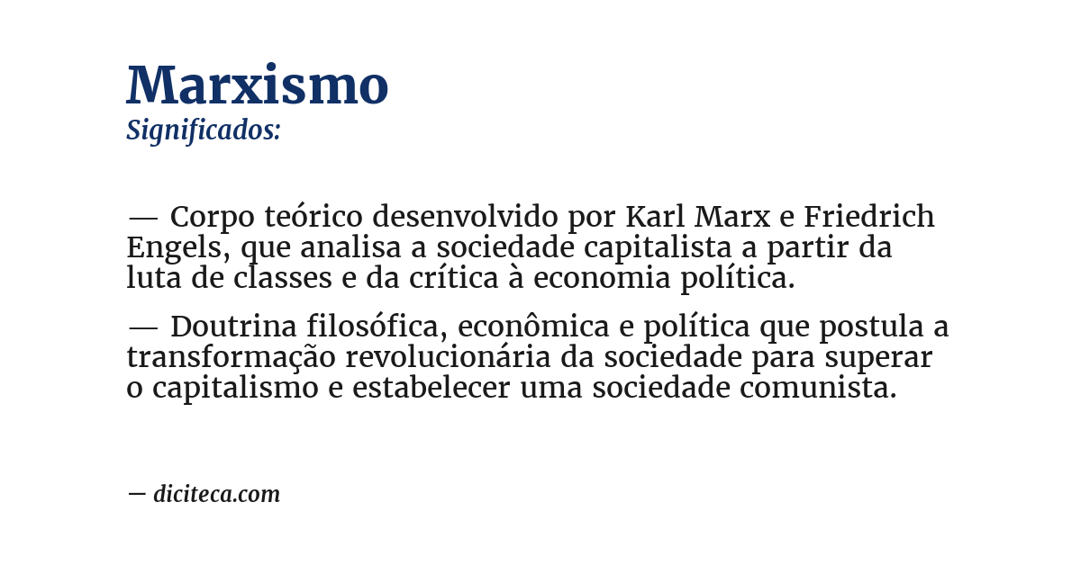 Significado de marxismo