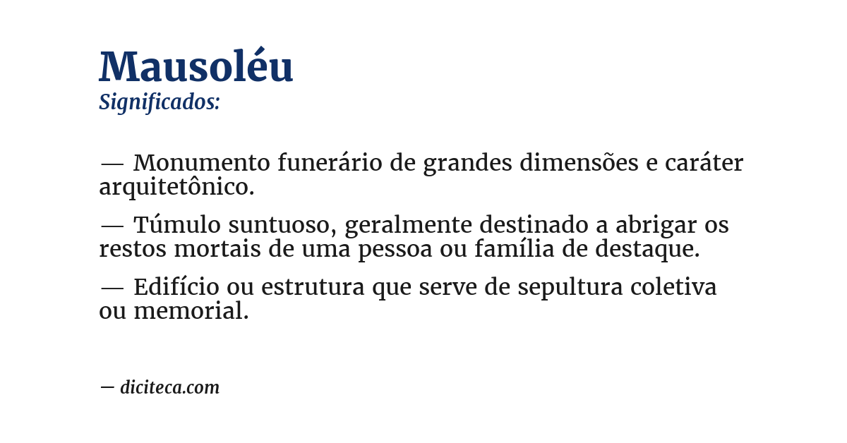 Significado de mausoléu