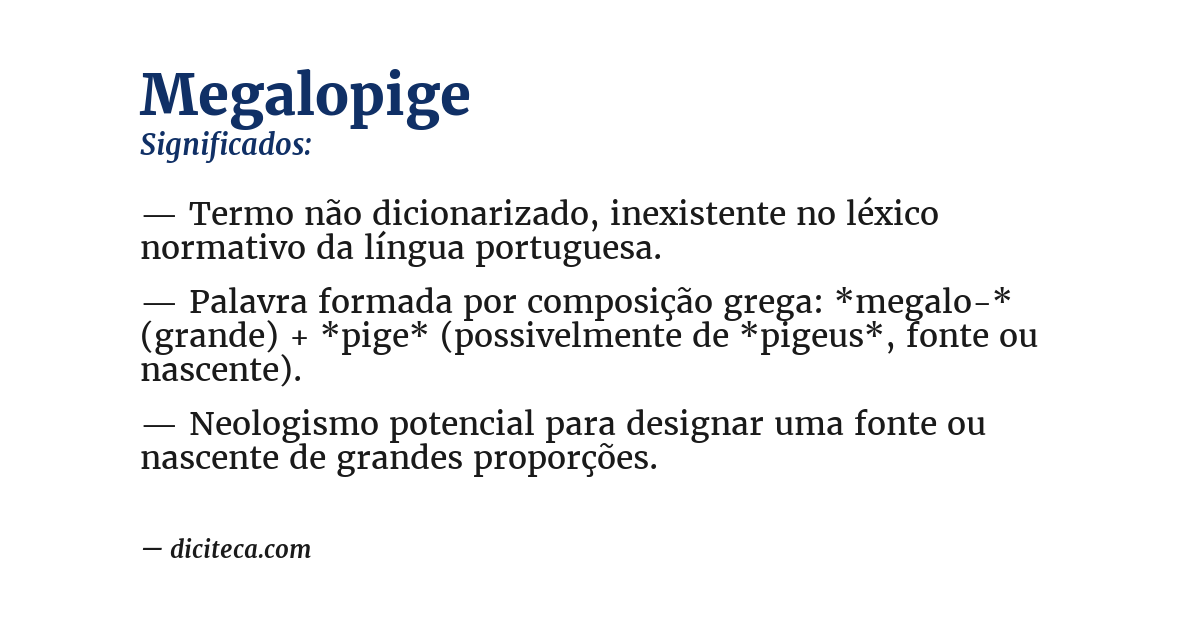 Significado de megalopige