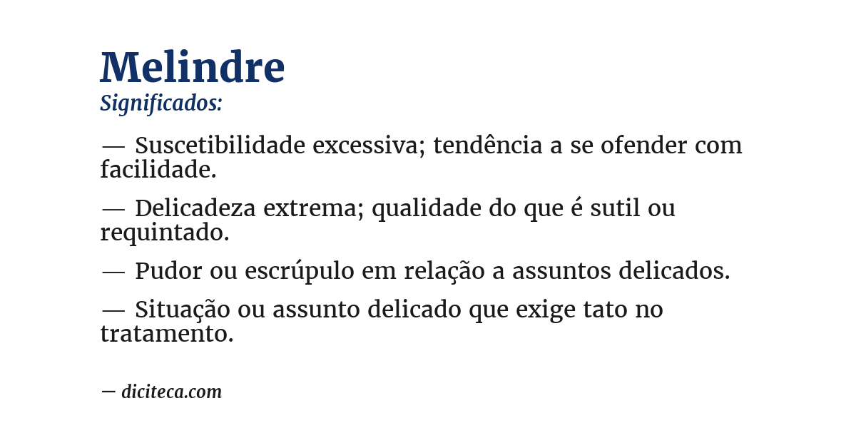 Significado de melindre