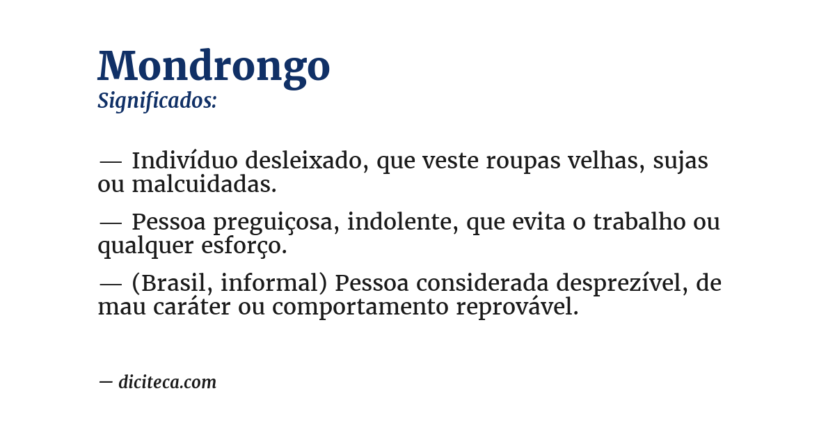 Significado de mondrongo