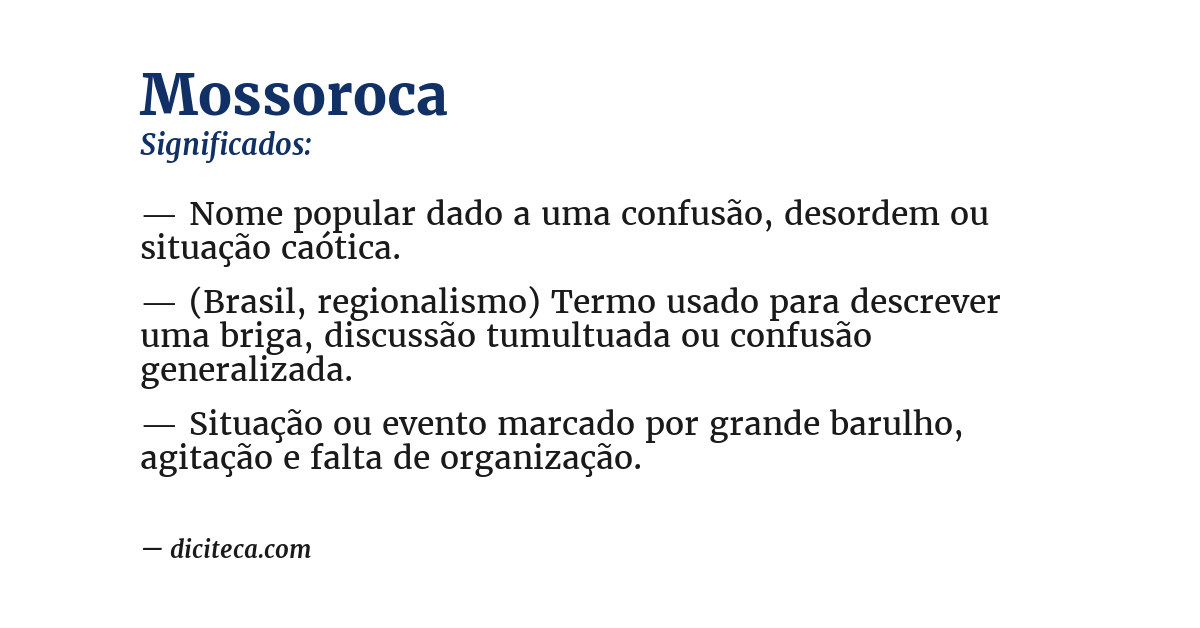 Significado de mossoroca