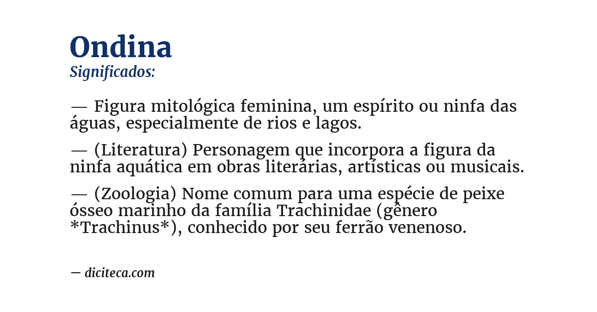 Significado de ondina