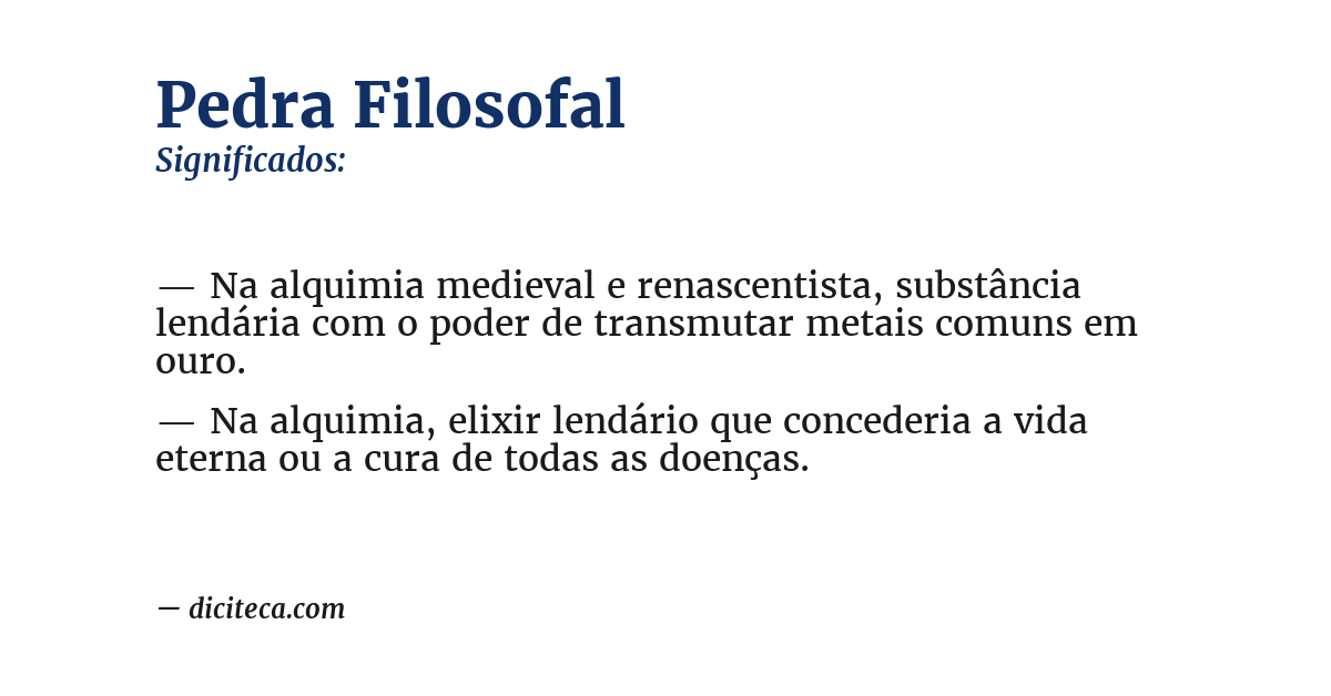 Significado de pedra filosofal