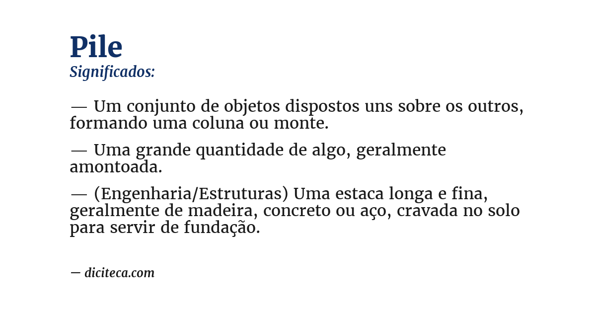 Significado de pile